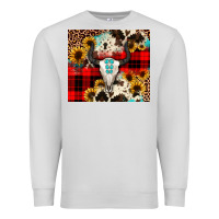 Dove Grey bullskull Sunflower Premium Sweatshirt - JahusDesignShop