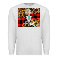 Oatmeal Heather bullskull Sunflower Premium Sweatshirt - JahusDesignShop