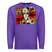 Purple bullskull Sunflower Premium Sweatshirt - JahusDesignShop