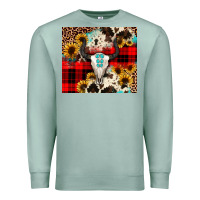 Seafoam bullskull Sunflower Premium Sweatshirt - JahusDesignShop