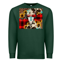 Sports Green bullskull Sunflower Premium Sweatshirt - JahusDesignShop