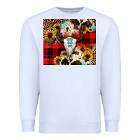 White bullskull Sunflower Premium Sweatshirt - JahusDesignShop