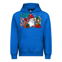 Cobalt let it snow with snowman Urban Hoodie - NancyCooperArtShop