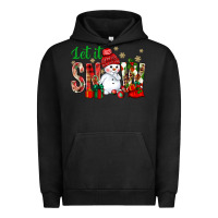Pigment Black let it snow with snowman Urban Hoodie - NancyCooperArtShop