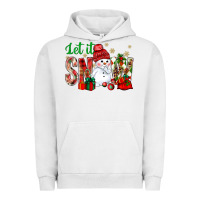 Pigment Lunar Rock let it snow with snowman Urban Hoodie - NancyCooperArtShop