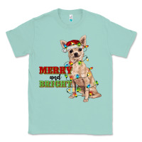 Seafoam merry and bright chihuahua Classic Tee - RanaPortraitStore