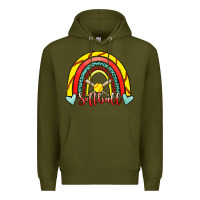 Army Green Softball Rainbow Premium Hoodie - RanaPortraitStore