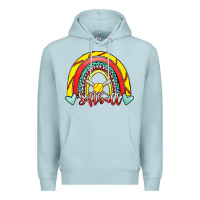 Blue Mist Softball Rainbow Premium Hoodie - RanaPortraitStore