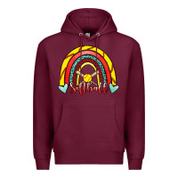 Burgundy Softball Rainbow Premium Hoodie - RanaPortraitStore