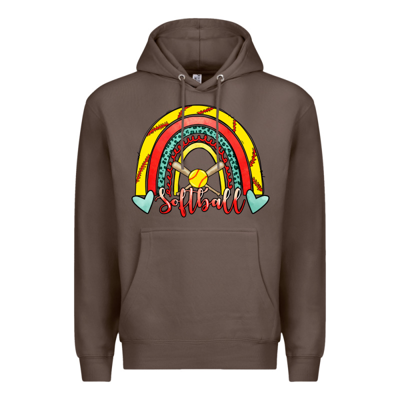 Softball Rainbow Premium Hoodie by RanaPortraitStore | Teevron