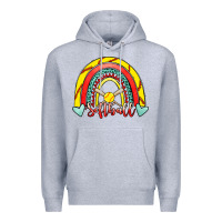 Heather Grey Softball Rainbow Premium Hoodie - RanaPortraitStore