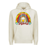 Oatmeal Heather Softball Rainbow Premium Hoodie - RanaPortraitStore