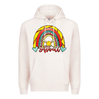 Pale Pink Softball Rainbow Premium Hoodie - RanaPortraitStore