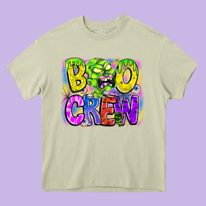 Boo Crew Heavy Core Tee Designed By Cowhidedigitalart
