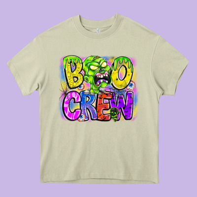 Boo Crew Heavy Core Tee Designed By Cowhidedigitalart