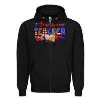 Black American teacher Zipper Hoodie - Zillion Design Studio