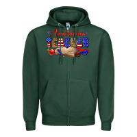 Sports Green American teacher Zipper Hoodie - Zillion Design Studio