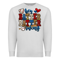 Dove Grey hey batter batter swing baseball Premium Sweatshirt - Jasminsmagicworld