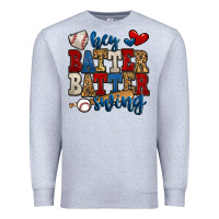 Heather Grey hey batter batter swing baseball Premium Sweatshirt - Jasminsmagicworld