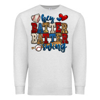Oatmeal Heather hey batter batter swing baseball Premium Sweatshirt - Jasminsmagicworld