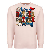 Pale Pink hey batter batter swing baseball Premium Sweatshirt - Jasminsmagicworld