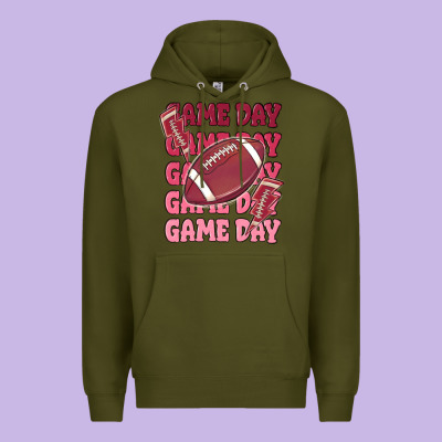 Game Day Football Premium Hoodie Designed By Maliassmallbusiness