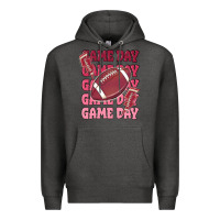 Charcoal Heather game day football Premium Hoodie - MaliasSmallBusiness