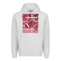 Dove Grey game day football Premium Hoodie - MaliasSmallBusiness