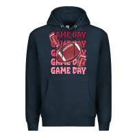 Navy game day football Premium Hoodie - MaliasSmallBusiness