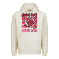 Oatmeal Heather game day football Premium Hoodie - MaliasSmallBusiness