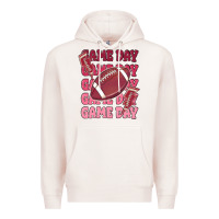 Pale Pink game day football Premium Hoodie - MaliasSmallBusiness