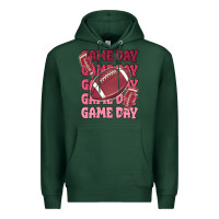 Sports Green game day football Premium Hoodie - MaliasSmallBusiness