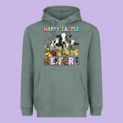 Happy Easter Heifer's Heavyweight Hoodie Designed By Adodesignshop