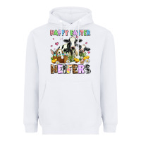 White happy easter heifer's Heavyweight Hoodie - AdoDesignShop