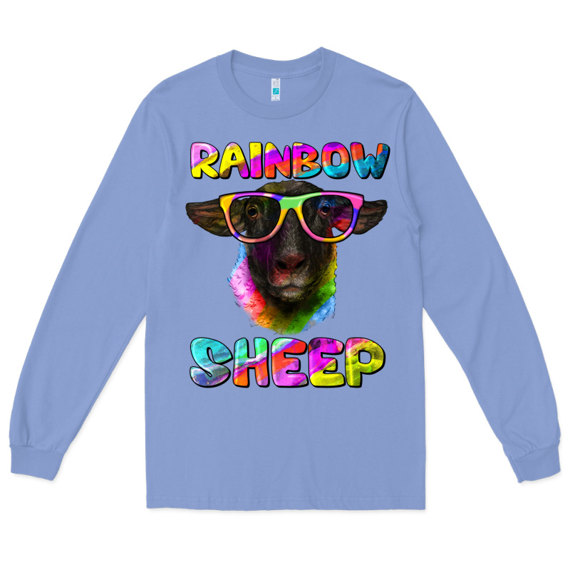 Rainbow Sheep Suffolk Sheep Long Sleeve Tee by RanaPortraitStore | Teevron