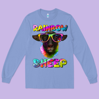 Long Sleeve Tee rainbow sheep suffolk sheep