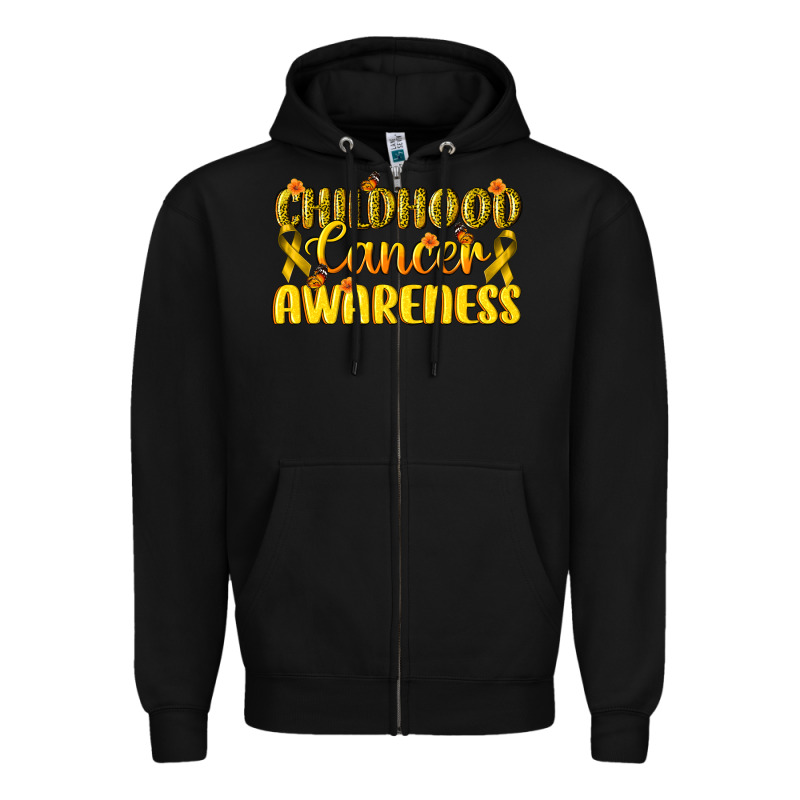 Childhood Cancer Awareness Zipper Hoodie by texasbilliewilder | Teevron