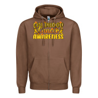 Chestnut Childhood Cancer Awareness Zipper Hoodie - texasbilliewilder