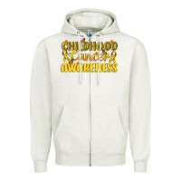 Oatmeal Heather Childhood Cancer Awareness Zipper Hoodie - texasbilliewilder