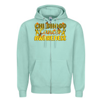 Seafoam Childhood Cancer Awareness Zipper Hoodie - texasbilliewilder