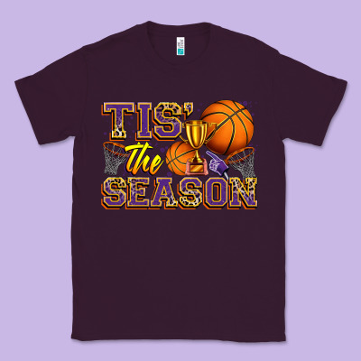 Tis' The Season Basketball Classic Tee Designed By Zillion Design Studio