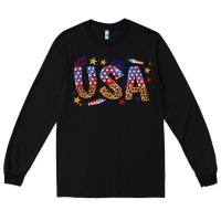 Usa 4th Of July Bw Long Sleeve Tee | Teevron