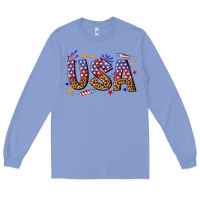 Colony Blue usa 4th of july bw Long Sleeve Tee - texasbilliewilder