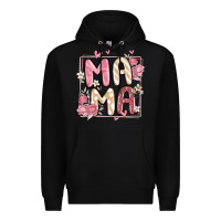 Black floral mama Premium Hoodie - MaliasSmallBusiness