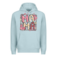 Blue Mist floral mama Premium Hoodie - MaliasSmallBusiness