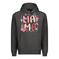 Charcoal Heather floral mama Premium Hoodie - MaliasSmallBusiness