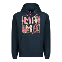 Navy floral mama Premium Hoodie - MaliasSmallBusiness