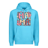 Ocean Blue floral mama Premium Hoodie - MaliasSmallBusiness