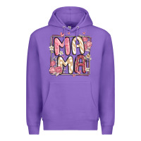 Purple floral mama Premium Hoodie - MaliasSmallBusiness
