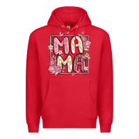 Red floral mama Premium Hoodie - MaliasSmallBusiness
